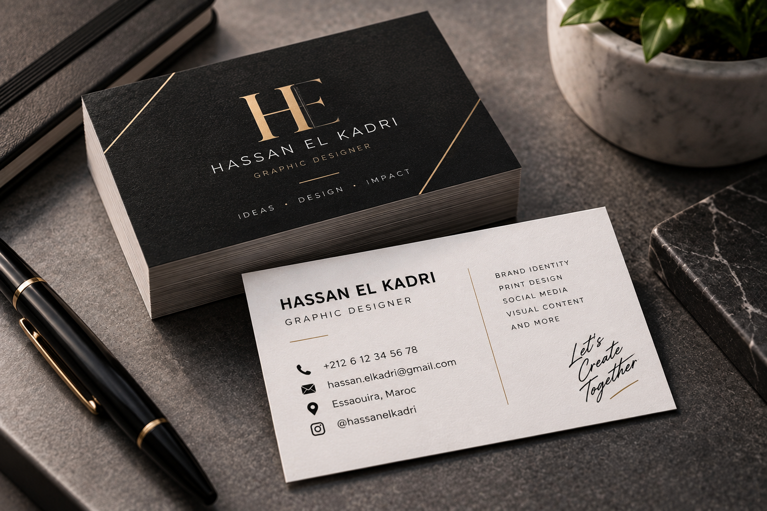 Mockup de cartes de visite INKIFY