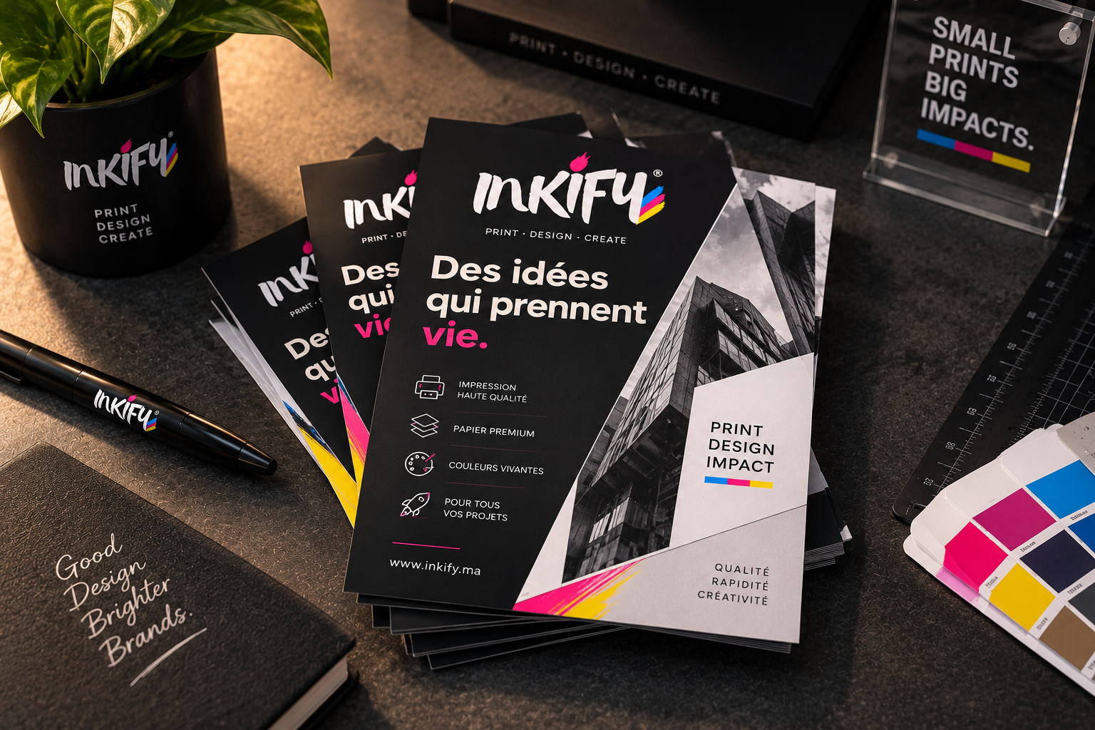Flyers INKIFY aux couleurs CMJN